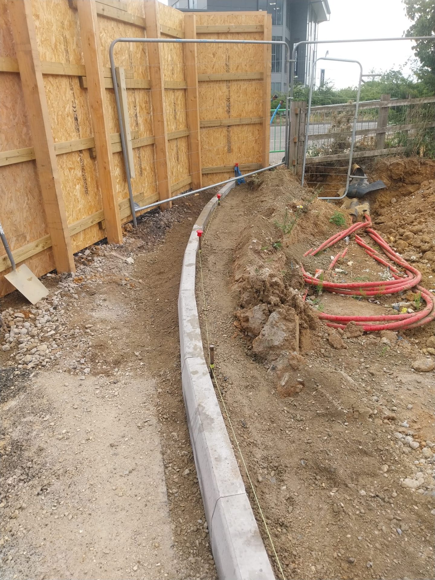 Commercial kerb laying project
