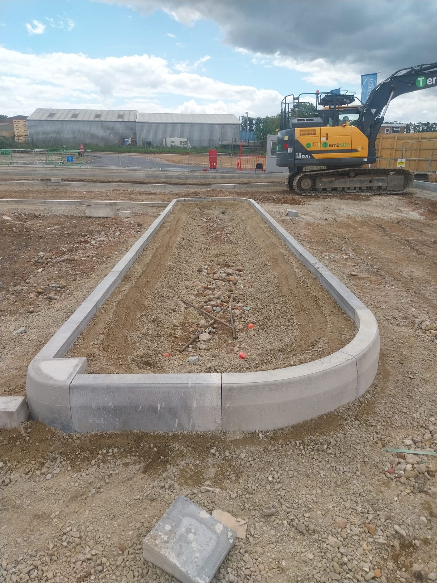 Airs Kerb Layers commercial kerb laying project